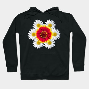 zinnia blossom daisy flower blooms flowerpattern Hoodie